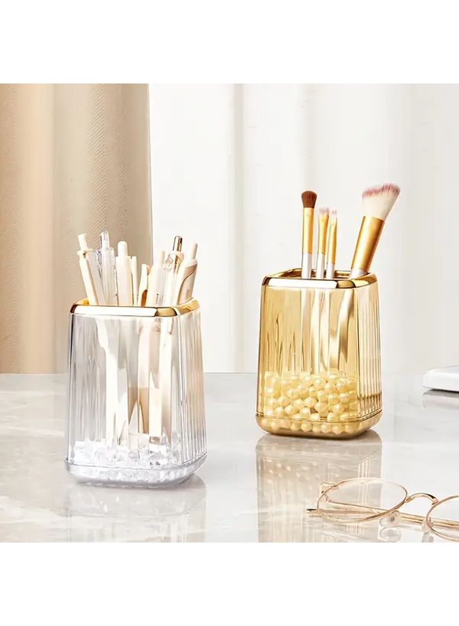 Transparent White Adjustable Plastic Pen Holder And Makeup Brush Organizer - Image 3