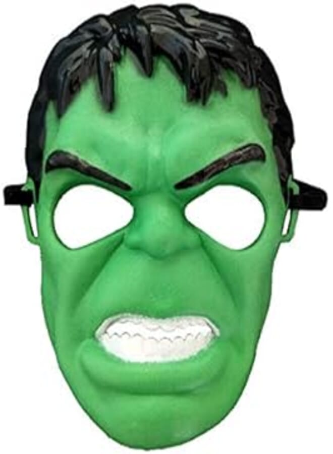 OR Hulk Green Giant Plastic Face Mask for Party Halloween Gift Masquerade Cosplay Costume Accessories Toy Boy Kids