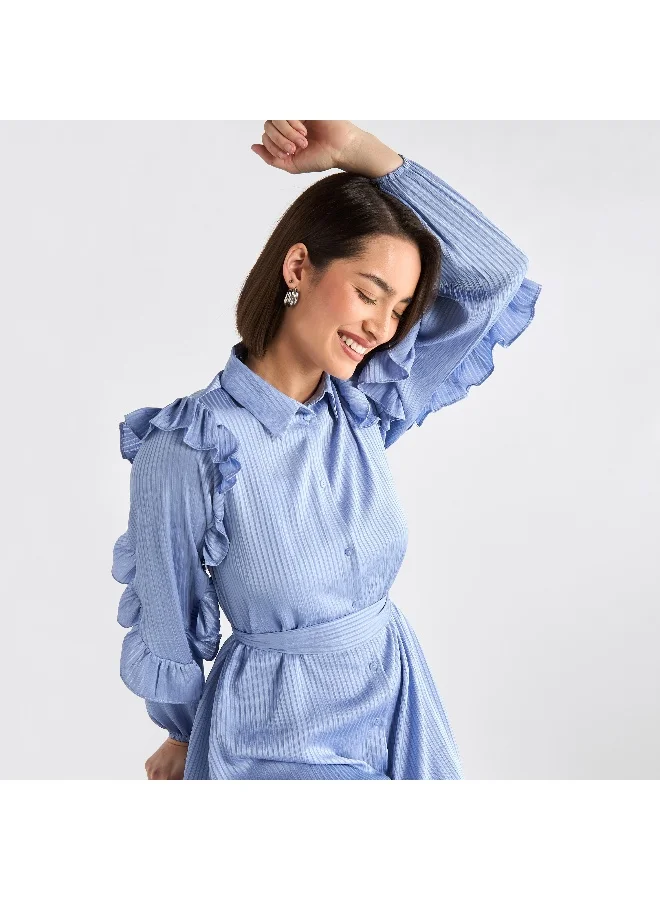 Splash FAV Ruffled Shirred Dress