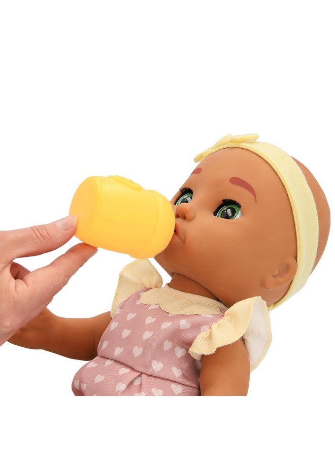 آي إم سي تويز دمية بي لوفِد بيبيز أليكس من آي إم سي تويز، بجسم ناعم واقعي، مقاس ١٥ بوصة، عيون مفتوحة/مغلقة، مع زجاجة رضاعة، لهاية، رباط رأس، وملابس | وردي | للأعمار من ١٨ شهرًا فما فوق - Image 2