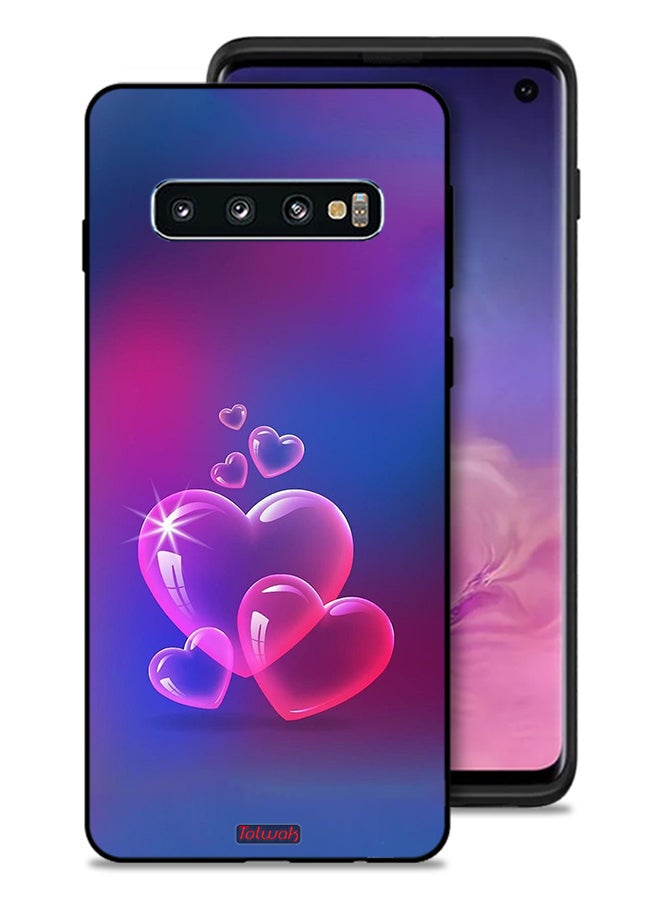 Tolwak Samsung Galaxy S10 Protective Case Cover Water Hearts - Image 1