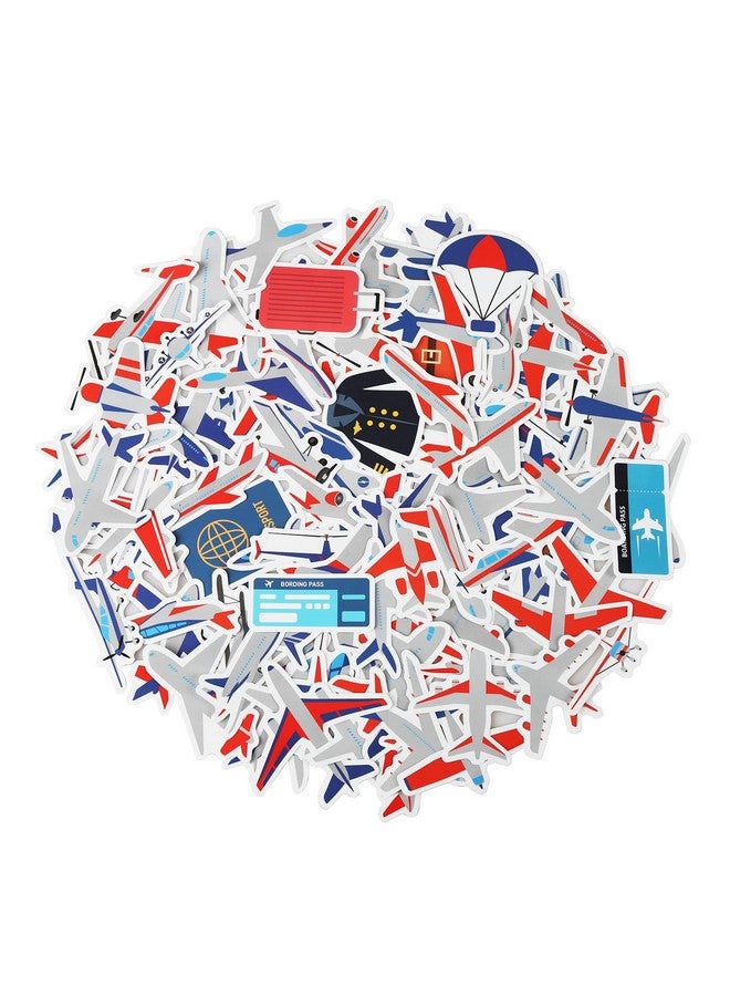 Cleverplay 100 Pack Airplane Stickers Airplane Party Favorsparty Decorations - Image 2