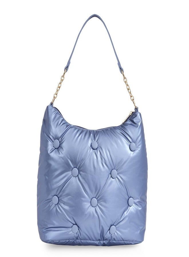 Aeropostale Phoebe Women PU Hobo Handbag - Blue - Image 3