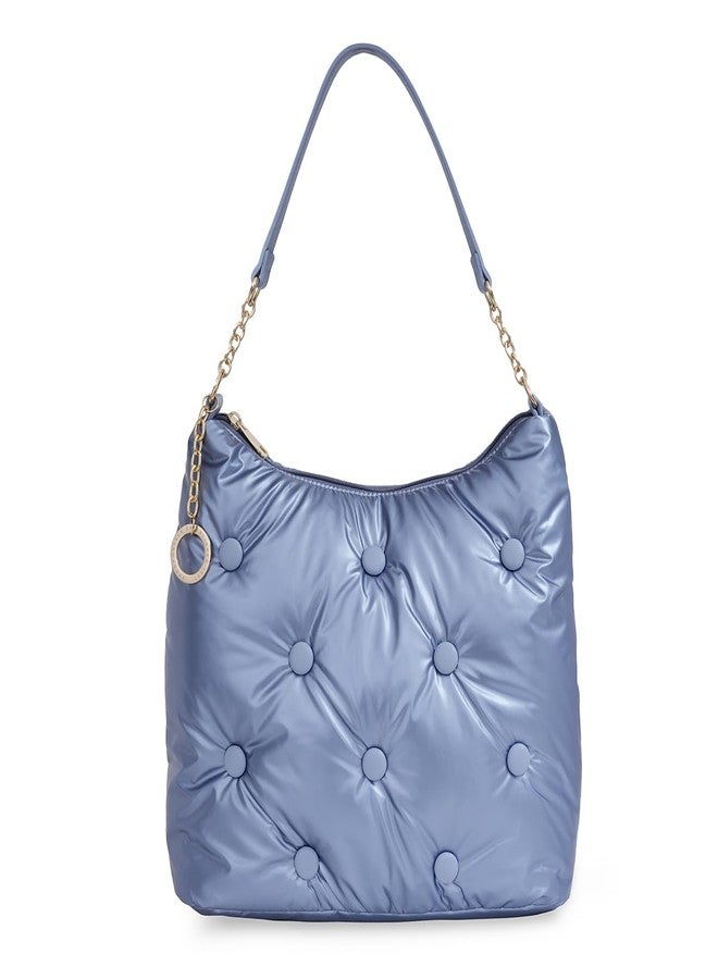 Aeropostale Phoebe Women PU Hobo Handbag - Blue - Image 1