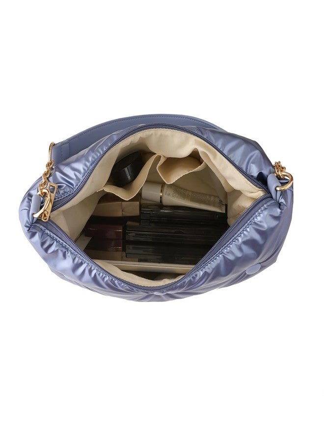 Aeropostale Phoebe Women PU Hobo Handbag - Blue - Image 5