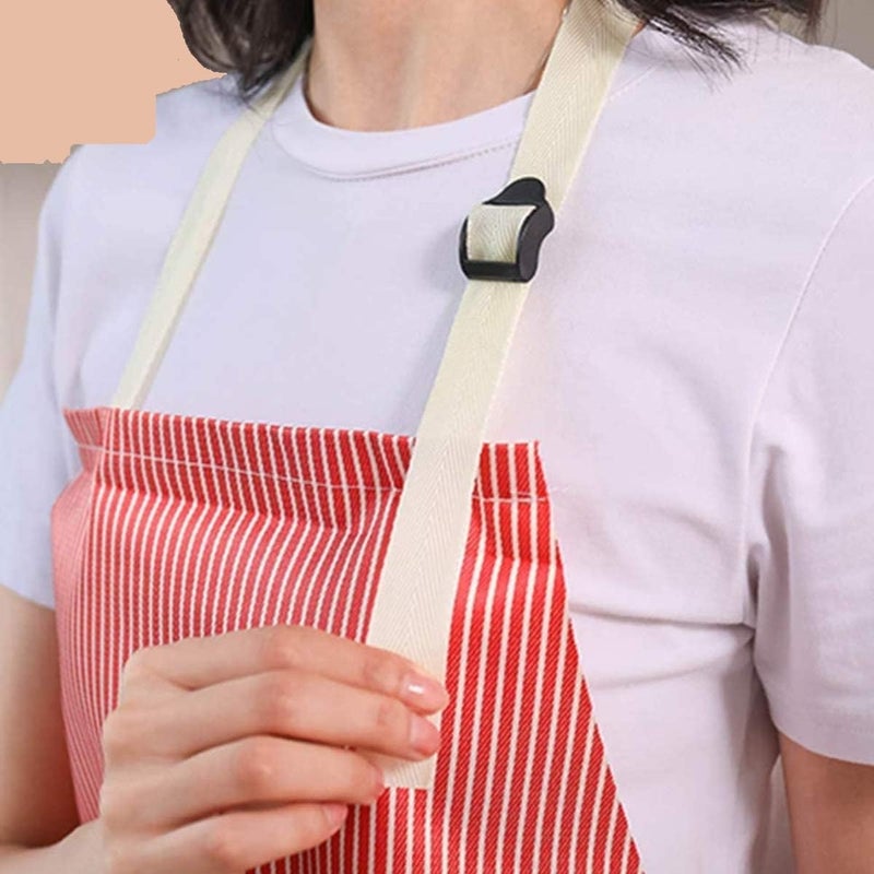 BHHB Cooking Apron Adjustable Waterproof Chef Apron with Pocket and 2 Side Coral Velvet Towels for Hands Wiping Quilt for Home Kitchen Grill Restaurant Red Pack of 1 - Image 3