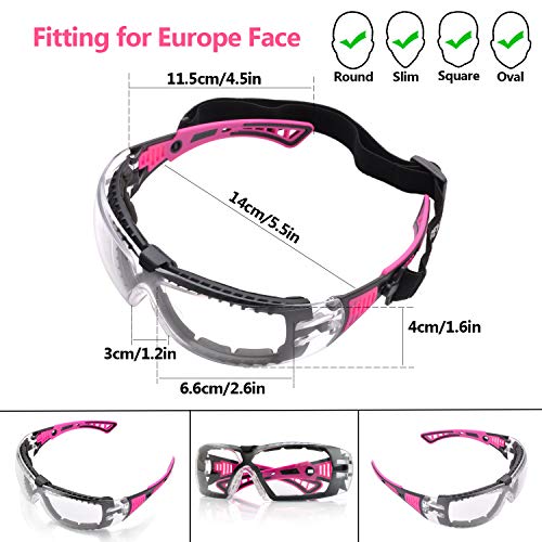 SAFEYEAR Womens Anti Fog Safety Goggles with HD Anti Scratch Resistant Lenses Work Goggles for Women - Image 4