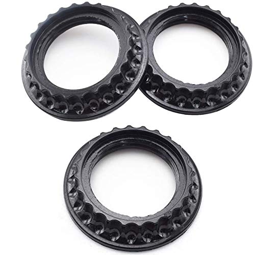 OZXNO 3 Pcs Phenolic Socket Shade Ring Lamp Shade Collar Rings E26 Light Socket Rings Retainer Rings and Replacement Adapter for Phenclic Sockets Only Outside Diameter: 2-3/16"(Black) - Image 1