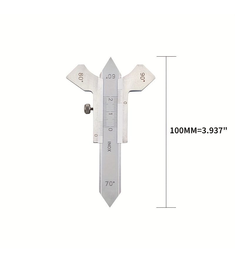 6 Piece Welding Gauge Set for Weld Inspection Seam Bead Fillet Crown and Degree Angle Measure - Image 3