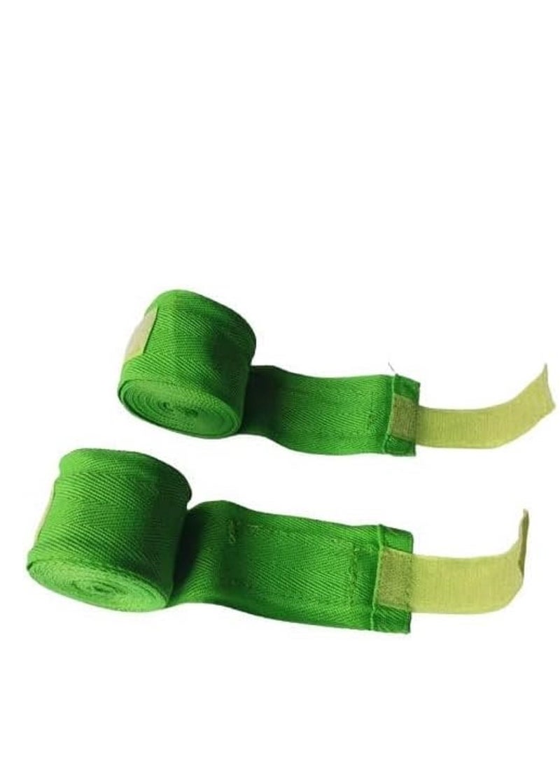 Generic IMPROVE BOXERS AND PROFESSIONALS PERFORMANCE: A pair of hand wraps for shock protection and comfort, designed in a great green color for fitness and strenuous training. - Image 2