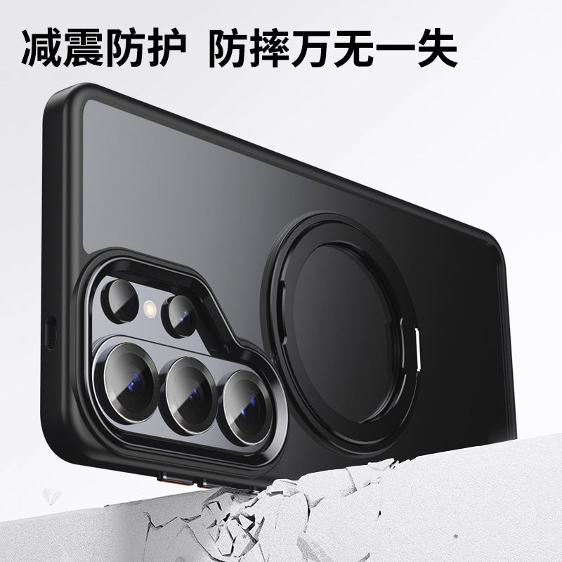 360° Rotating Magnetic Stand Phone Case for Samsung Galaxy S26 Ultra S25 S24 S23, Skin-Feel Shockproof Cover - Image 3