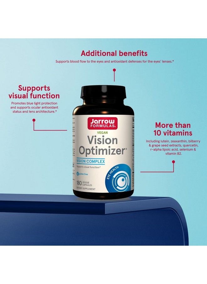 jarrow formulas - Vision Optimizer 180 Veggie Capsules Supplement Supports Visual Function & Eye Health Contains More Than 10 Vitamins Phytonutrients & Herbs 60 Servings - Image 1