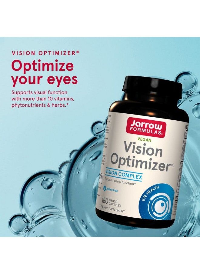 jarrow formulas - Vision Optimizer 180 Veggie Capsules Supplement Supports Visual Function & Eye Health Contains More Than 10 Vitamins Phytonutrients & Herbs 60 Servings - Image 1