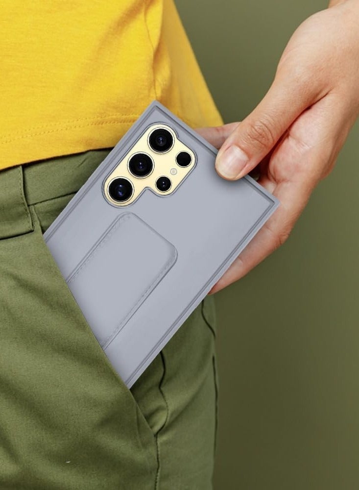 Denx Hand Band Grip Case Cover For Samsung Galaxy S24 Ultra Grey - Image 3