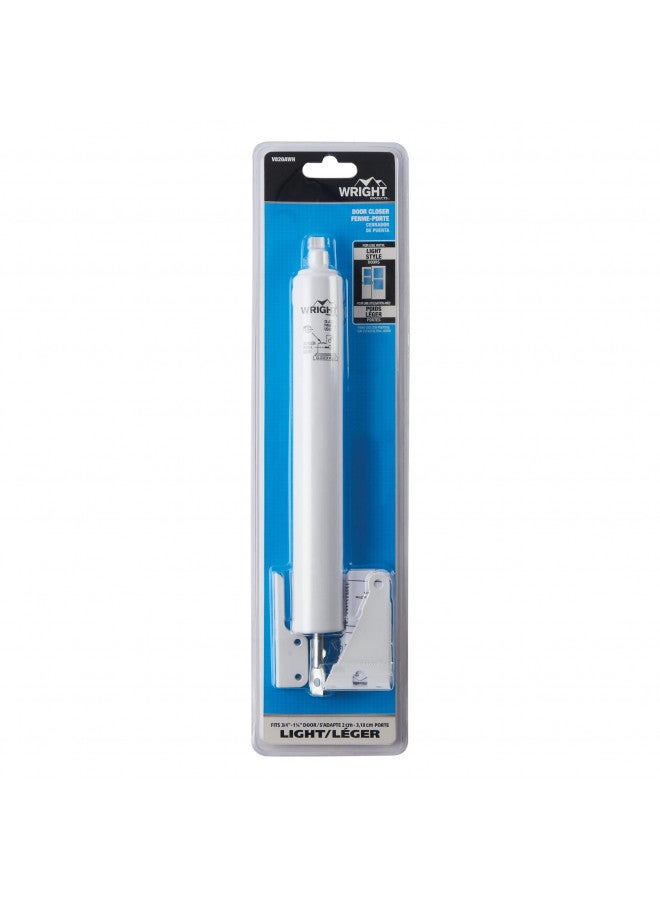Wright Products V820AWH Light Duty Pneumatic Screen and Storm Door Closer, White - Image 1