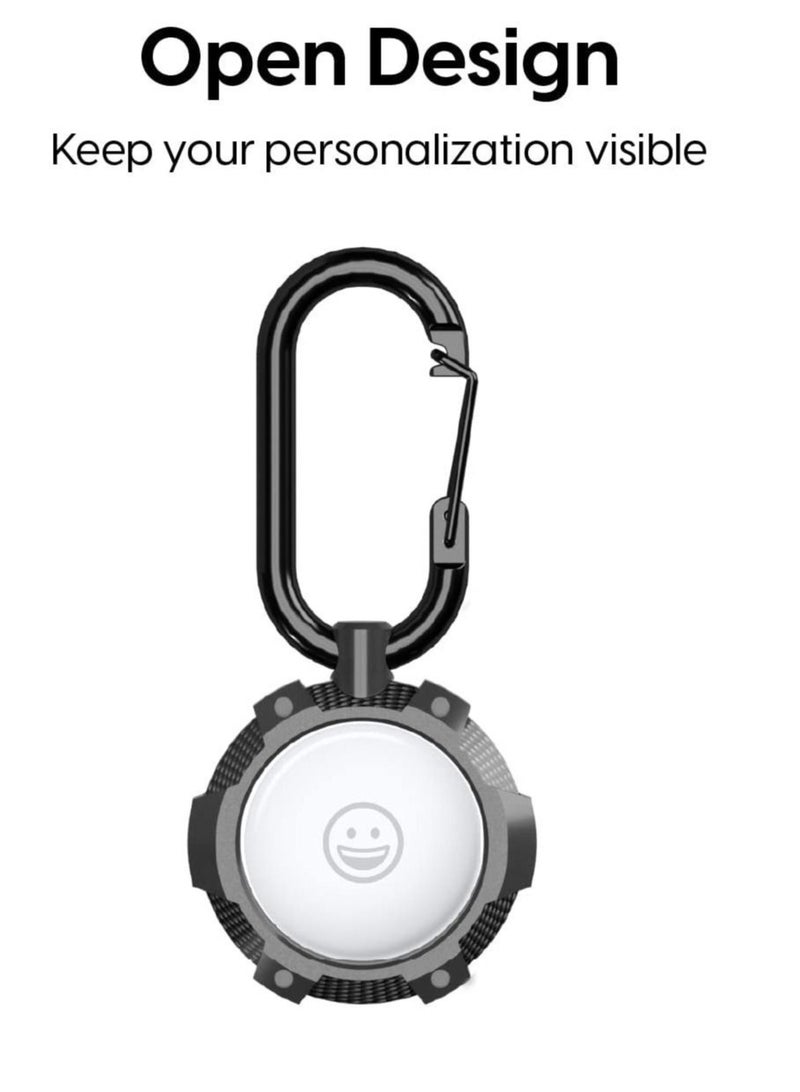 Captaintech AirTag Cases 4-Pack - Rugged Silicone AirTag Holder with Carabiner Clip Keychain - Protective Cover for Apple AirTags for Luggage Finder, Locating Keys, Pet Collar Tracker, and More - Image 2