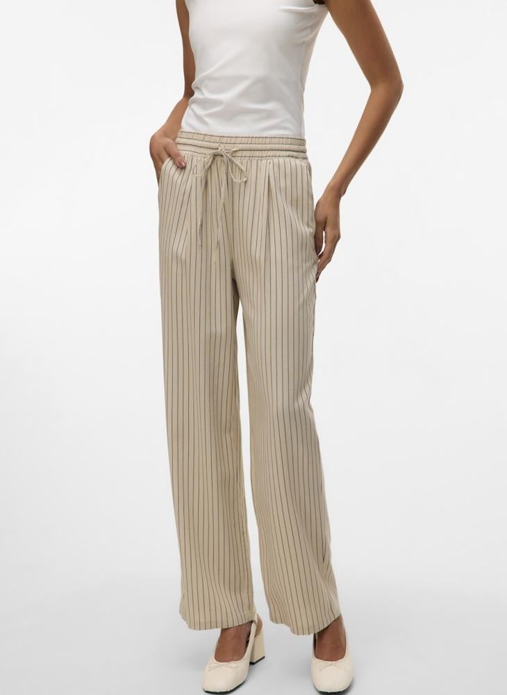 VERO MODA Stripd Wide Leg Pants 32" - Image 4