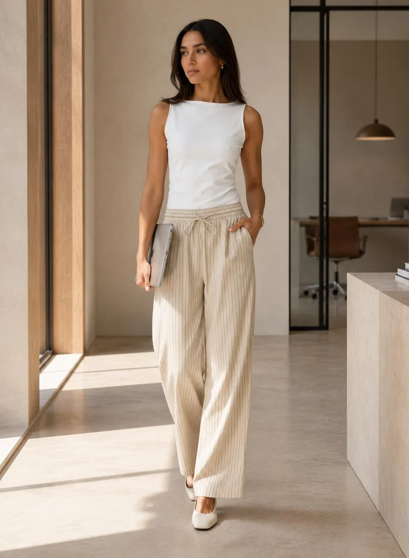 VERO MODA Stripd Wide Leg Pants 32"
