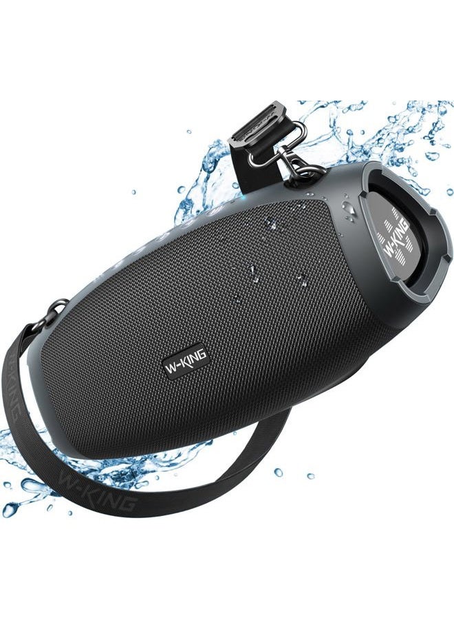W-KING Portable Bluetooth Speaker Wireless,120W Max IPX6 Waterproof Outdoor Loudest Speaker Party Boombox,Triple Passive Radiators-70W Omnidirectional Deep Bass/2 Subwoofer/42H/PowerBank/TF/AUX/Opener  - Image 1