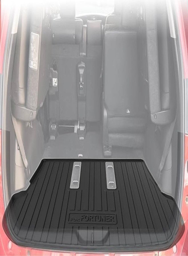 Trunk Mat for Toyota Fortuner, Rear Trunk Mat for Fortuner 2016+ Models, Black TPE Cargo Liner, Custom Fit Boot Tray - Image 1