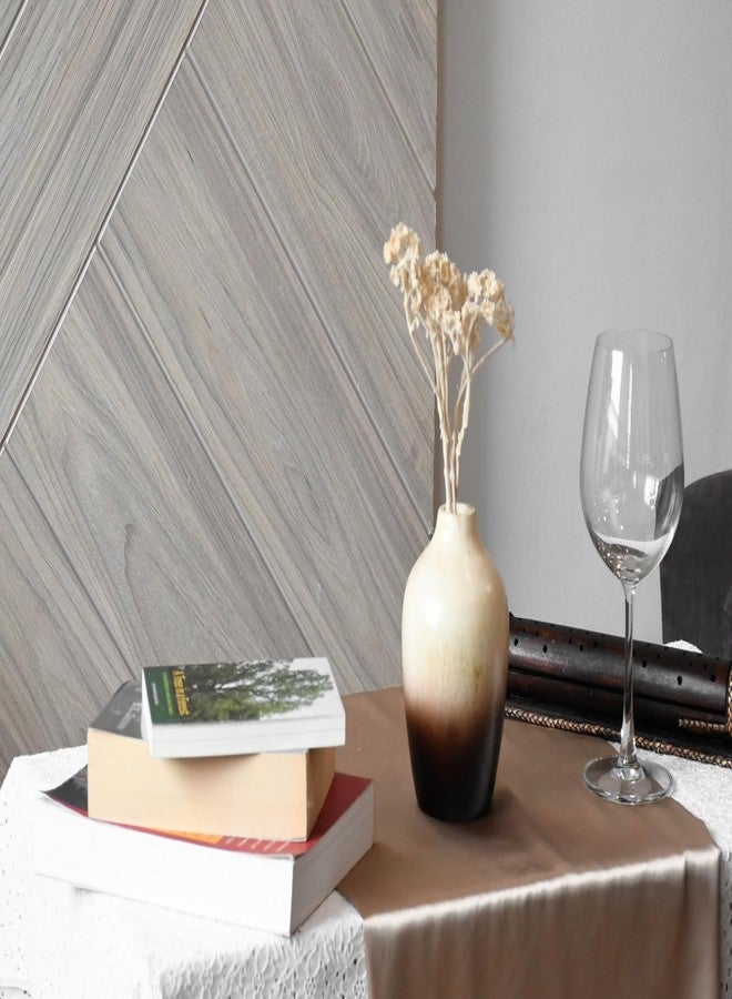 AeraVida 6-inch Mango Wood Flower Vase - Handmade Bottle Shaped Decorative Wooden Tabletop Vase for Rustic Home Décor | Brown to Black Gradient Indoor Centerpiece | Artisan Mango Tree Vase for Dried Flowers - Image 2