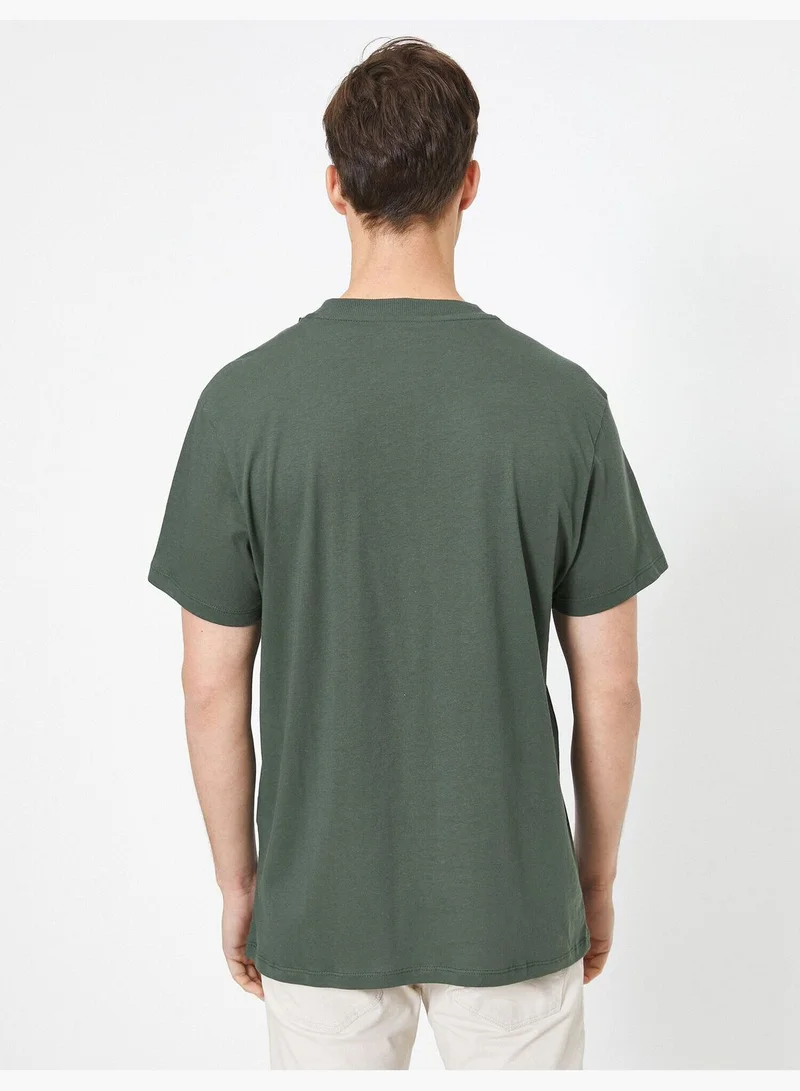 KOTON Round Neck Short Sleeve %100 Cotton T-Shirt