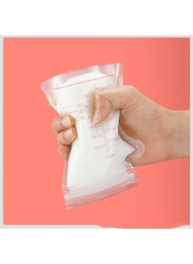 Milk Storage Bags Freezer, 60 Count Self Standing Milk Bags, Ready to Use Easy to Pour Milk Storage Bags, No Leak Double Sealed Milk Bag, BPA Free, 250ml - Image 2