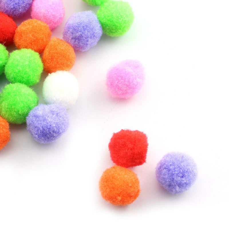 NX Garden Multi-Color Pompoms 200PCS 1 Inch Multi-Color Pompoms Arts and Crafts Fuzzy Pom Poms Balls Creative Decorations - Image 1