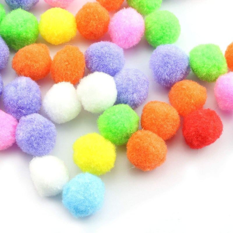 NX Garden Multi-Color Pompoms 200PCS 1 Inch Multi-Color Pompoms Arts and Crafts Fuzzy Pom Poms Balls Creative Decorations - Image 3