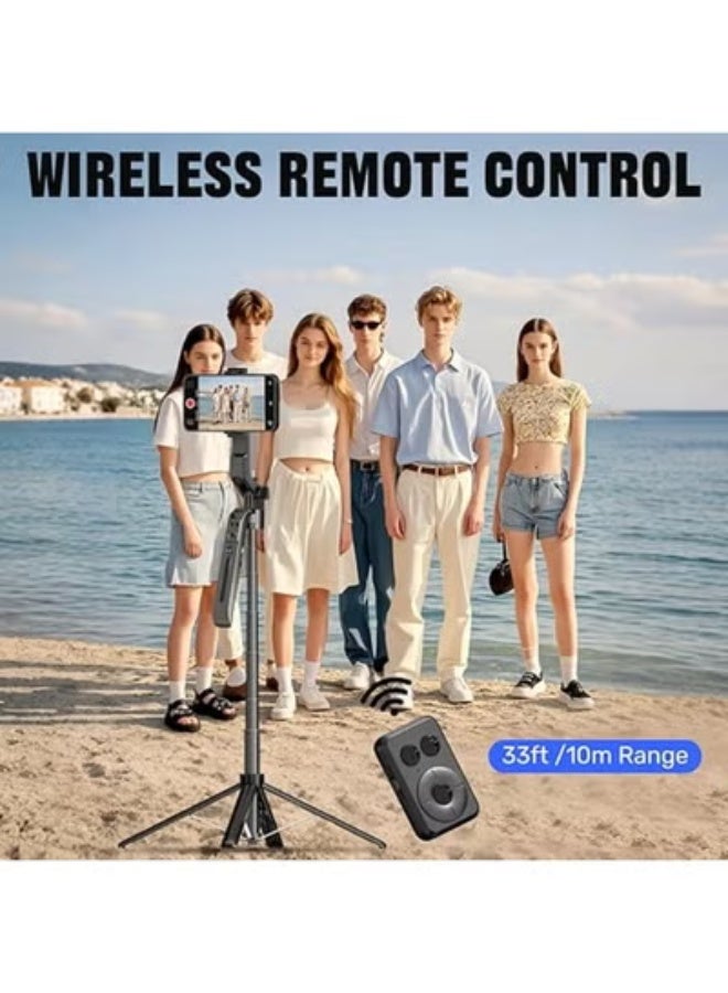 حامل ذكي بالتتبع التلقائي 360 درجة مع رينج لايت 10 بوصة - تحكم بالإيماءات وكاميرا تتبع AI - عصا سيلفي وريموت كنترول لصناع المحتوى والبث المباشر - Image 5