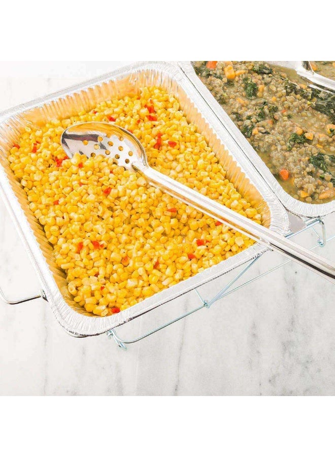 Restaurantware ملعقة تقديم مت لوكس 18 بوصة، ملعقة طهي مثقوبة - أدوات تقديم ثقيلة، لأحزاب، تقديم الطعام، حفلات، أو منازل، ملعقة بوفيه من الفولاذ المقاوم للصدأ، مقبض مريح - Image 3