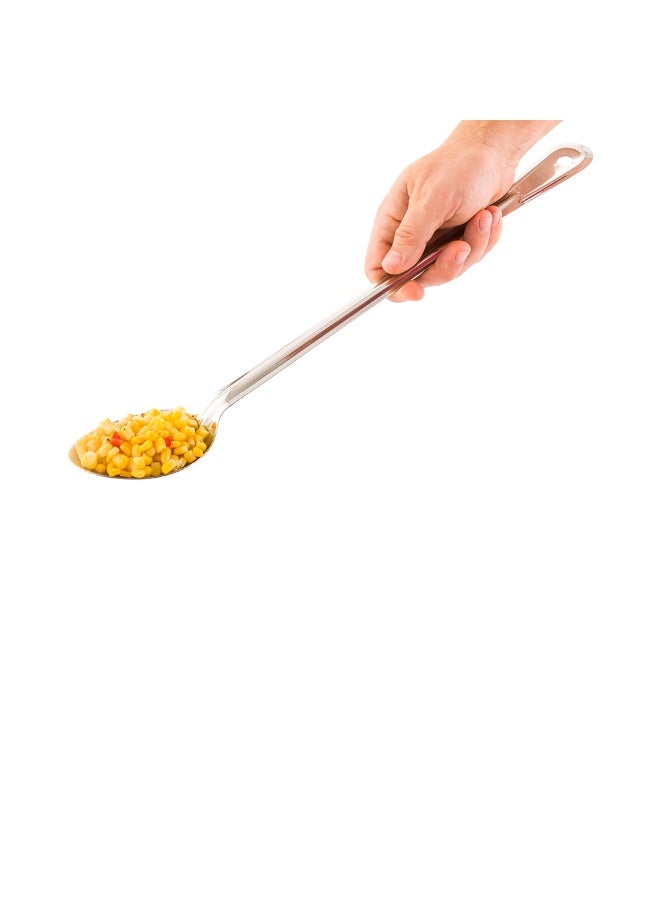 Restaurantware ملعقة تقديم مت لوكس 18 بوصة، ملعقة طهي مثقوبة - أدوات تقديم ثقيلة، لأحزاب، تقديم الطعام، حفلات، أو منازل، ملعقة بوفيه من الفولاذ المقاوم للصدأ، مقبض مريح - Image 2