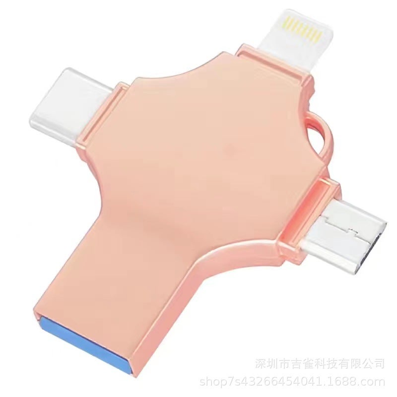 Suitable For Apple Mobile Phone Usb Flash Drive 128Gb High-Speed 256G Computer Android Multi-Function Dual-Use Four-In-One 64Gb Backup - Image 1