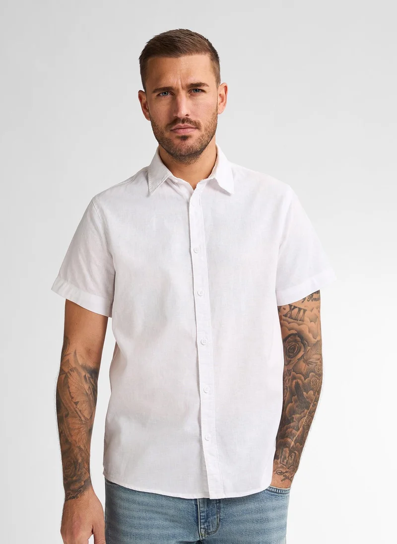 بترول اندستريز قميص رجالي قصير الأكمام موحد