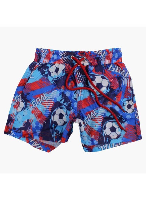Boys Swim Shorts - Football Design