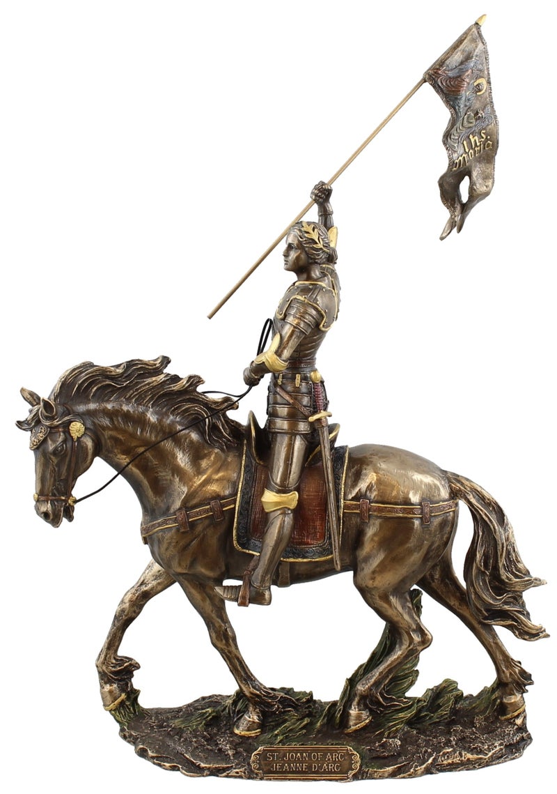 WU Joan of Arc on Horse Statue, Bronze, Leaders, Medieval, Collectible, Decoration - Image 1