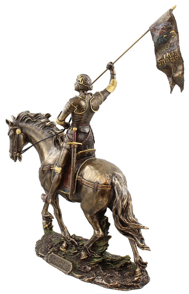 WU Joan of Arc on Horse Statue, Bronze, Leaders, Medieval, Collectible, Decoration - Image 4