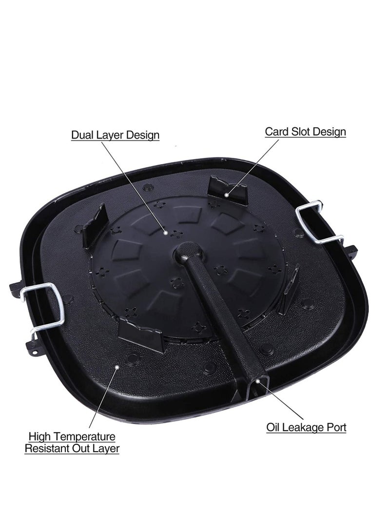 ميكسد صينية شواء للشواء، صينية شواء ألومنيوم مستديرة غير لاصقة من الألومنيوم غير لاصقة للشواء الكوري للشواء في الهواء الطلق، صينية شواء كورية للشواء في الهواء الطلق، ميفان سطح مطلي غير لاصق للشواء في الأماكن المغلقة - Image 3