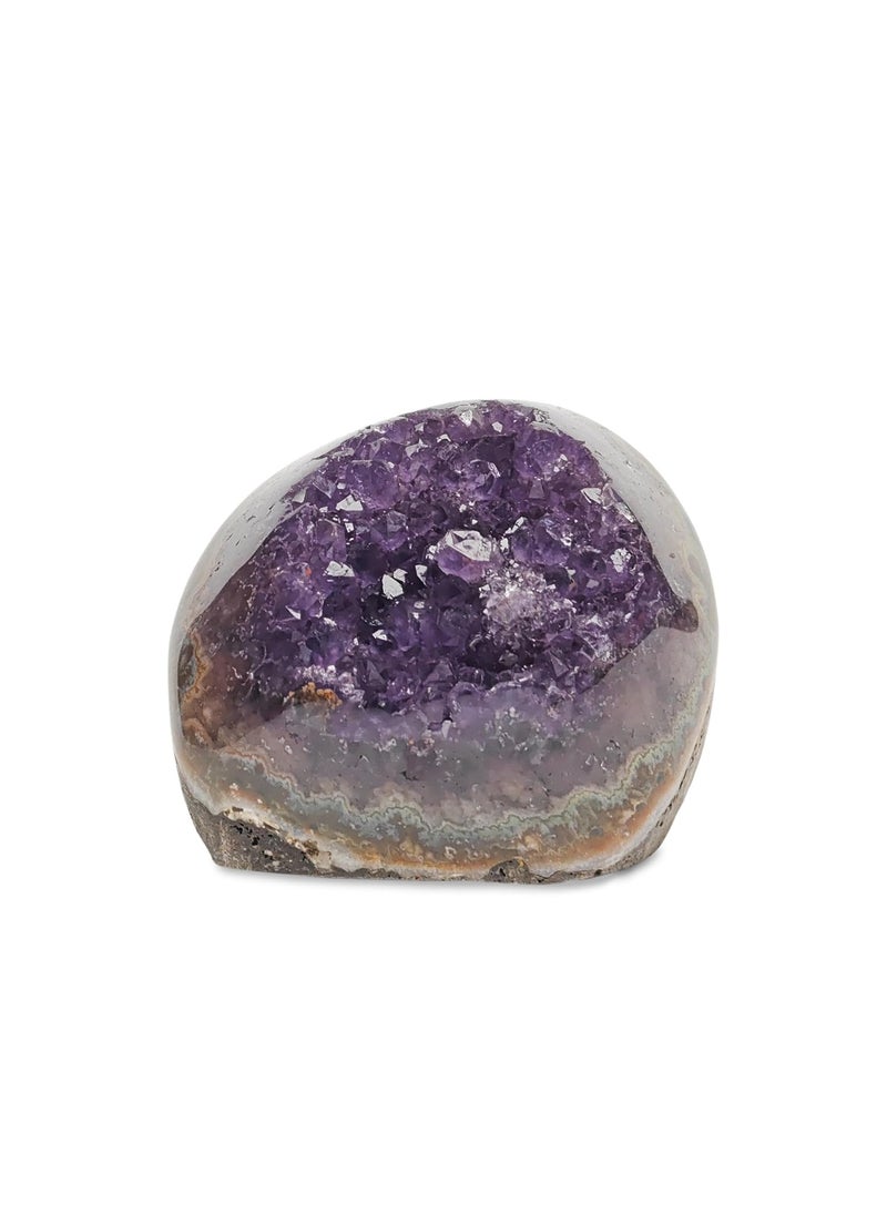 Plus Value Plus Value Natural Amethyst Rock Cluster Clears Geopathic Stress Helps Improve Student Academic Performance Results Home Office Desk Decor Positivity Kids Bedroom Rakshabandhan Gifting 316grams  - Image 1