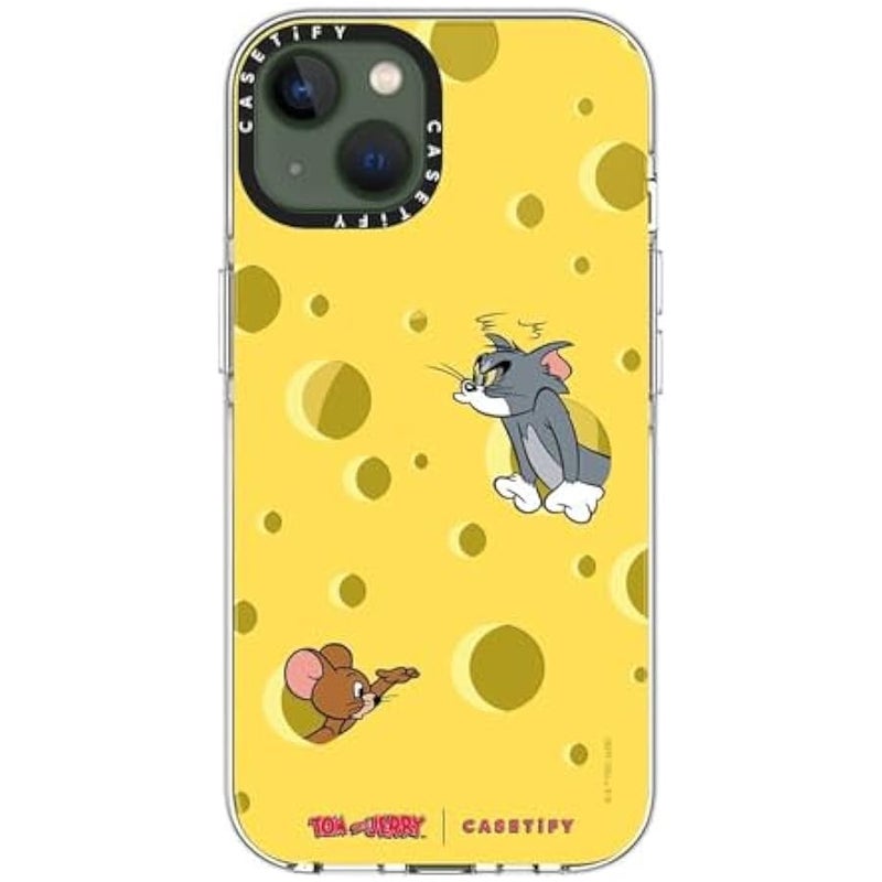 Casetify Clear Case for iPhone 13 【Tom and Jerry Colab/Not Yellowing / 6.6ft Drop Protection/Compatible with Magsafe】 - Cheese - Clear - Image 3
