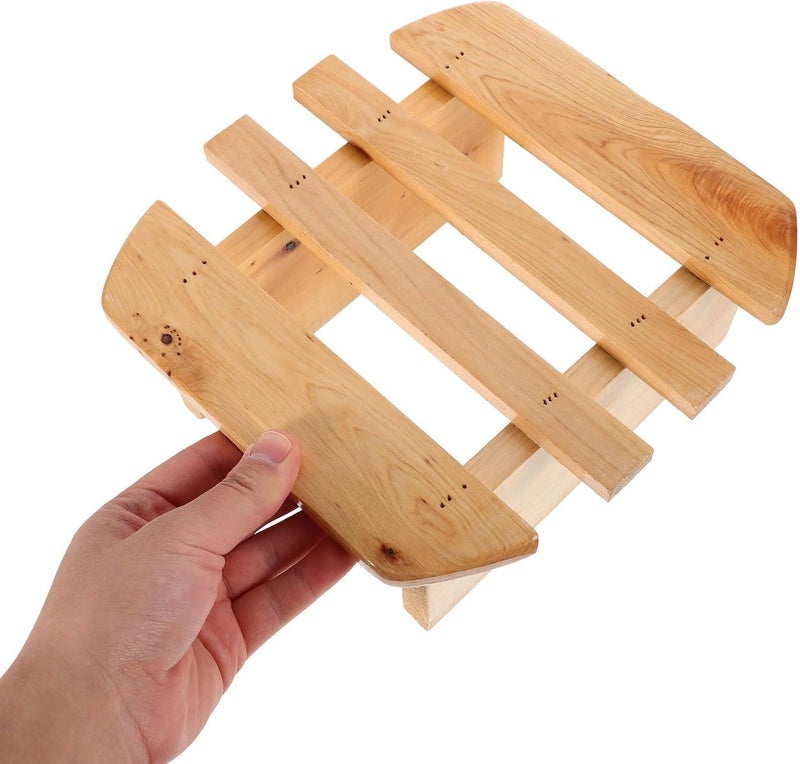 Wooden Foot Bath Stool Multipurpose Foot Rest Small Round Step Stool for Sauna and Salon in Bathroom and Bedroom - Image 5