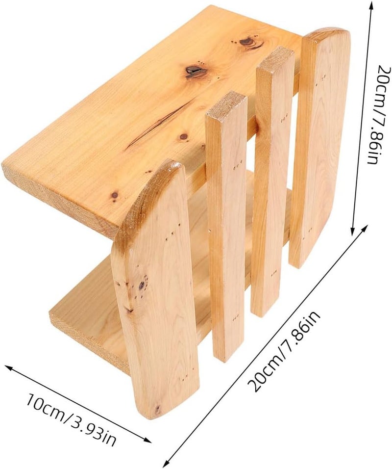 Wooden Foot Bath Stool Multipurpose Foot Rest Small Round Step Stool for Sauna and Salon in Bathroom and Bedroom - Image 3