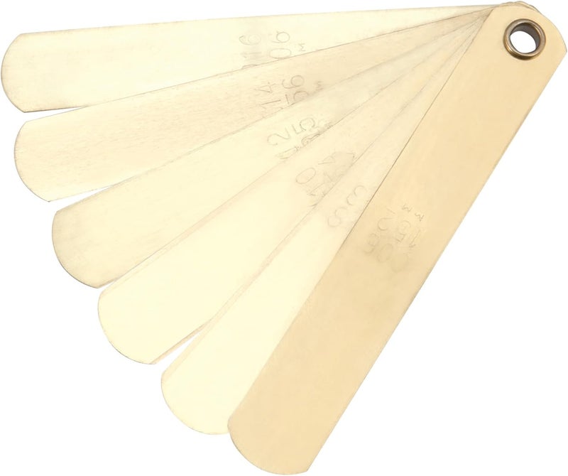 Performance Tool W80526 6-Piece Non-Magnetic Brass Blades Set for Electronic Ignition Distributors, SAE 006-016in & Metric 152-406mm Sizes - Image 1