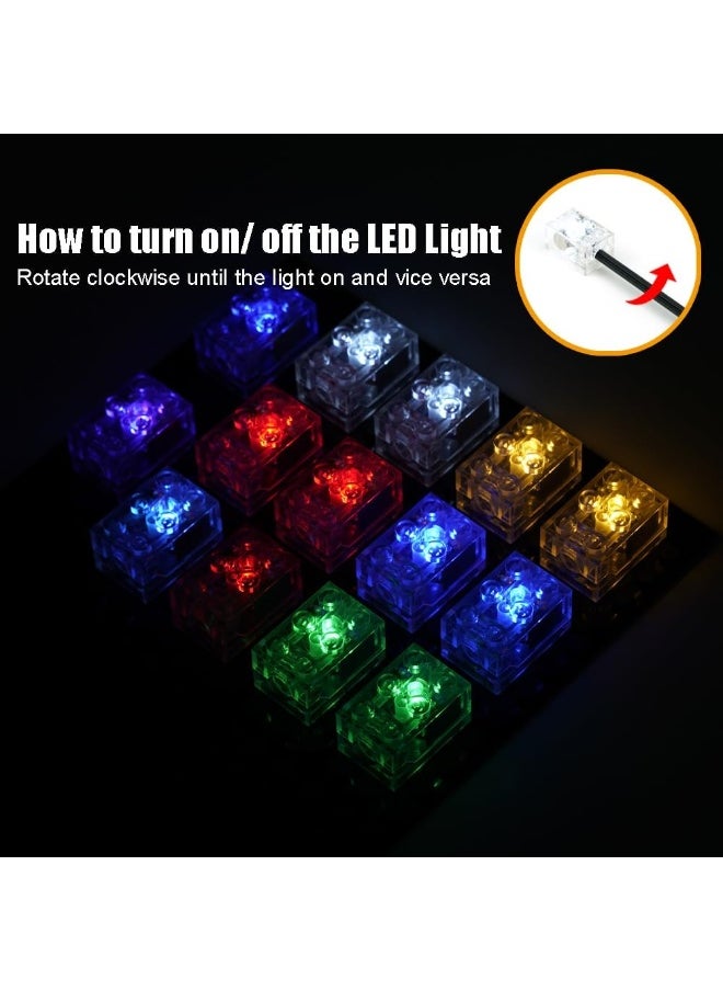 BRIXSPARK BRIXSPARK LED Light Up Kit, 14pcs Classic Transparent  2x3 Building Blocks Toys, Compatible with All Major Brands  - Image 1