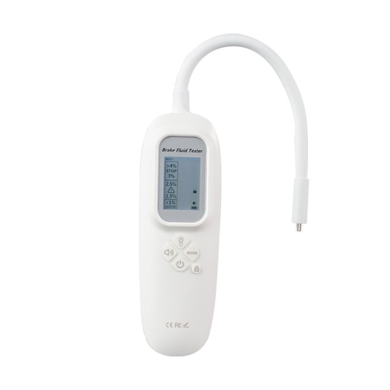 Brake Fluid Tester Intelligent Lubricant Analyzer with Copper Nickel Plated Probe - Multi Oil Type Selection LCD Screen Detector for Automotive Use - Image 1