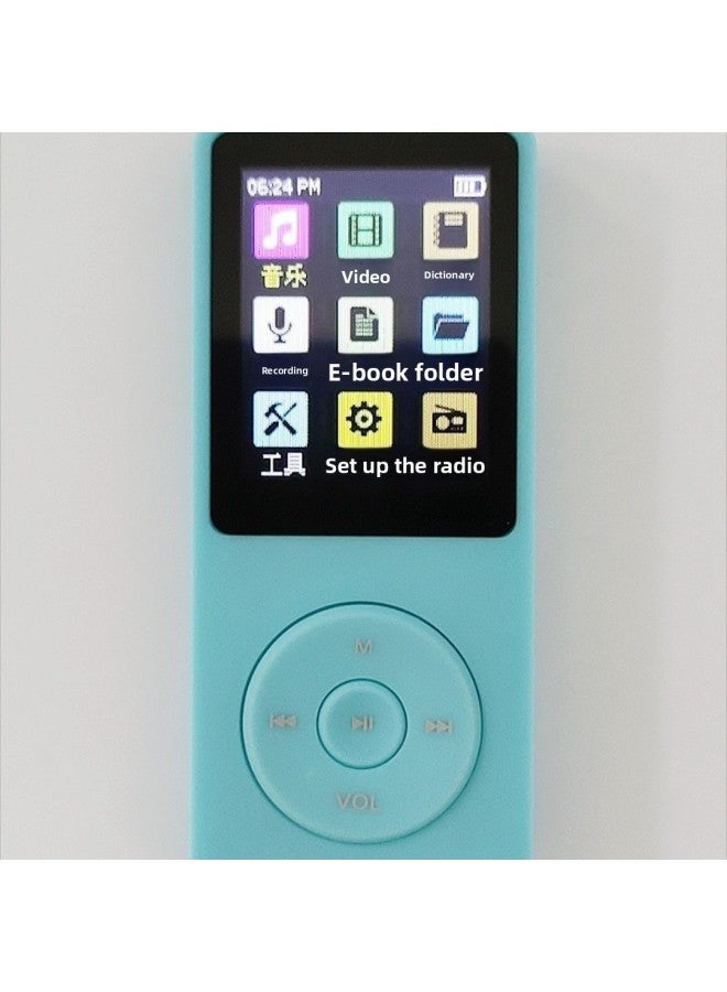 MP3 Player - Bluetooth MP3 Player for Students - 1.8 blue no bluetooth, 4gb - Portable Music Player, English Learning Dictionary, Walkman, Wireless Study, Mp4 Support, Exam Listening - Image 1