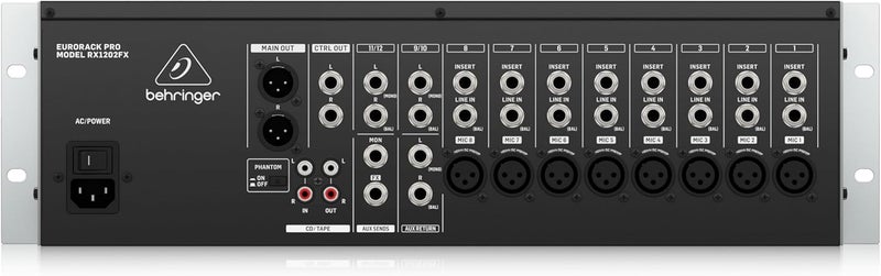 Behringer RX1202FX V2 Premium 12-Input Mic/Line Rack Mixer - Image 2