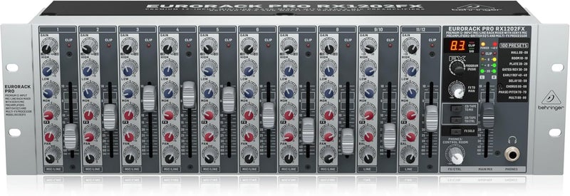 Behringer RX1202FX V2 Premium 12-Input Mic/Line Rack Mixer - Image 5
