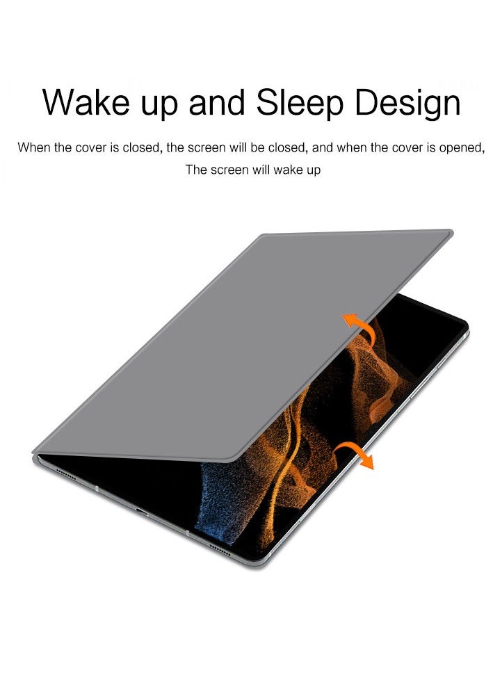 Samsung Galaxy Tab S9 Ultra/S10 Ultra Case 14.6 inch Ultra Thin Smart Magnetic Cover With Pen Slot Leather Shell Sleep Wake-Up - Image 3