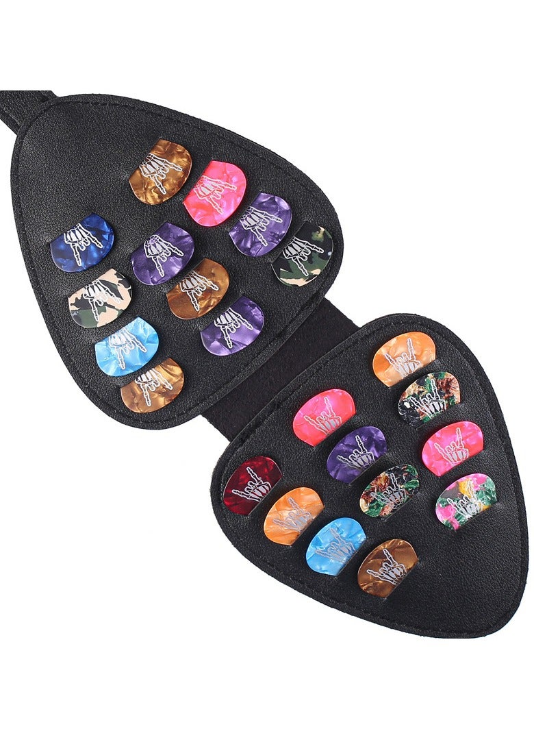 general 22PCS Guitar Picks with Case - 6 Thicknesses (0.46-1.5mm) Celluloid Plectrums & PU Leather Storage Bag for Acoustic Electric Guitar - Image 3